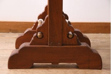 和楽器　昭和15年　宮本卯之助商店　特別上鳴保證　和太鼓　太鼓台・バチ付き(長胴太鼓、大太鼓、宮本卯之助製、約2尺)(R-044782)
