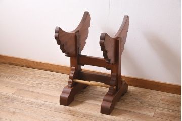 和楽器　昭和15年　宮本卯之助商店　特別上鳴保證　和太鼓　太鼓台・バチ付き(長胴太鼓、大太鼓、宮本卯之助製、約2尺)(R-044782)