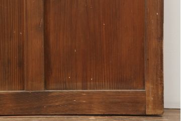 アンティーク建具　和製アンティーク　昭和中期　木味が魅力のレトロなガラス戸2枚セット(引き戸、建具)(R-044783)