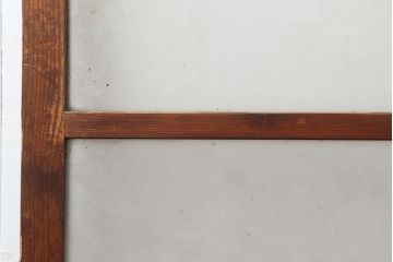 アンティーク建具　和製アンティーク　昭和中期　木味が魅力のレトロなガラス戸2枚セット(引き戸、建具)(R-044783)