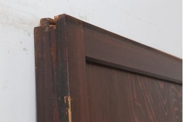 アンティーク建具　昭和初期　鏡板杉材一枚板　上品な和の雰囲気漂う組子帯戸2枚セット(引き戸、ガラス帯戸)(R-044784)