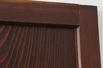 アンティーク建具　昭和初期　鏡板杉材一枚板　上品な和の雰囲気漂う組子帯戸2枚セット(引き戸、ガラス帯戸)(R-044784)