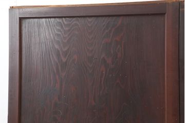 アンティーク建具　昭和初期　鏡板杉材一枚板　上品な和の雰囲気漂う組子帯戸2枚セット(引き戸、ガラス帯戸)(R-044784)