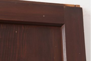 アンティーク建具　昭和初期　鏡板杉材一枚板　上品な和の雰囲気漂う組子帯戸2枚セット(引き戸、ガラス帯戸)(R-044784)