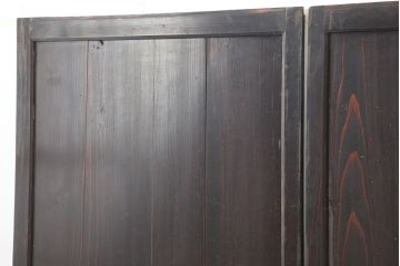 アンティーク建具　和製アンティーク　明治期　格調高い和を演出する帯戸4枚セット　(R-044785)