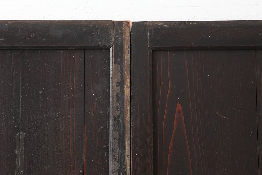 アンティーク建具　和製アンティーク　明治期　格調高い和を演出する帯戸4枚セット　(R-044785)