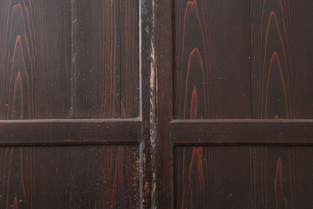 アンティーク建具　和製アンティーク　明治期　格調高い和を演出する帯戸4枚セット　(R-044785)