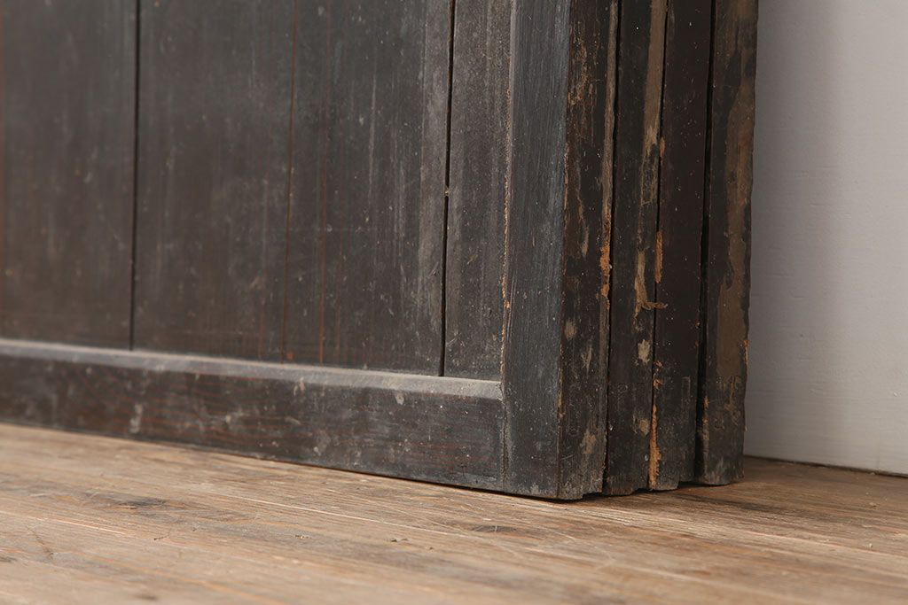 アンティーク建具　和製アンティーク　明治期　格調高い和を演出する帯戸4枚セット　(R-044785)