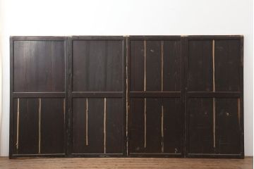 アンティーク建具　和製アンティーク　明治期　格調高い和を演出する帯戸4枚セット　(R-044785)