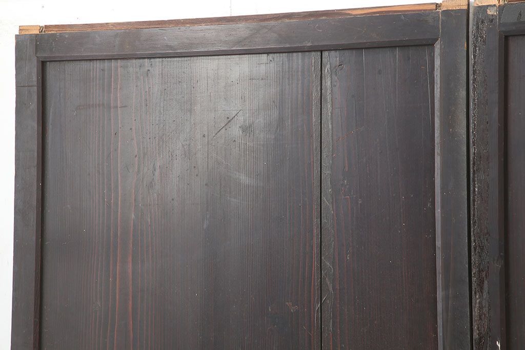 アンティーク建具　和製アンティーク　明治期　格調高い和を演出する帯戸4枚セット　(R-044785)