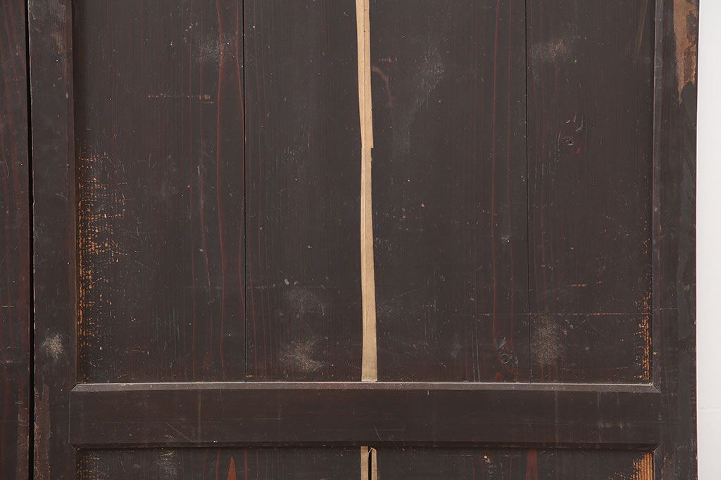 アンティーク建具　和製アンティーク　明治期　格調高い和を演出する帯戸4枚セット　(R-044785)