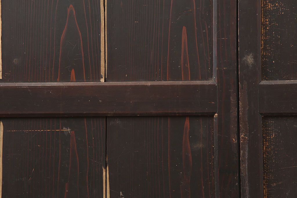 アンティーク建具　和製アンティーク　明治期　格調高い和を演出する帯戸4枚セット　(R-044785)