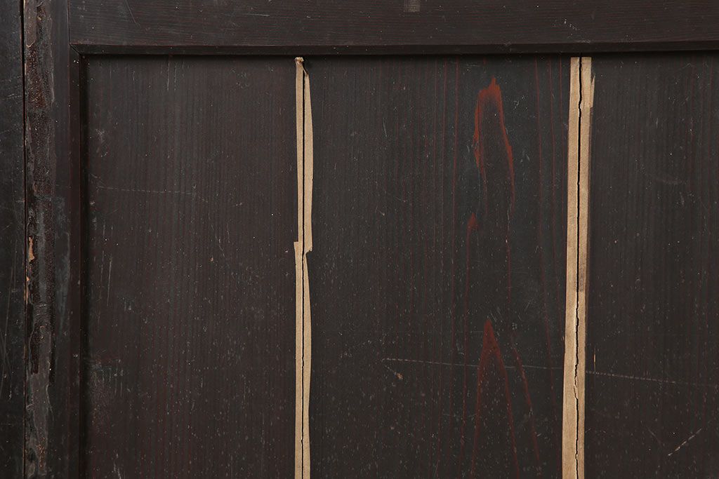 アンティーク建具　和製アンティーク　明治期　格調高い和を演出する帯戸4枚セット　(R-044785)