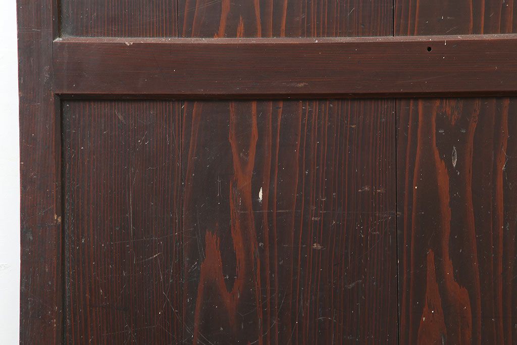 アンティーク建具　和製アンティーク　明治期　格調高い和を演出する帯戸2枚セット(板戸、建具、引き戸)(R-044786)