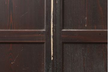 アンティーク建具　和製アンティーク　明治期　格調高い和を演出する帯戸2枚セット(板戸、建具、引き戸)(R-044786)