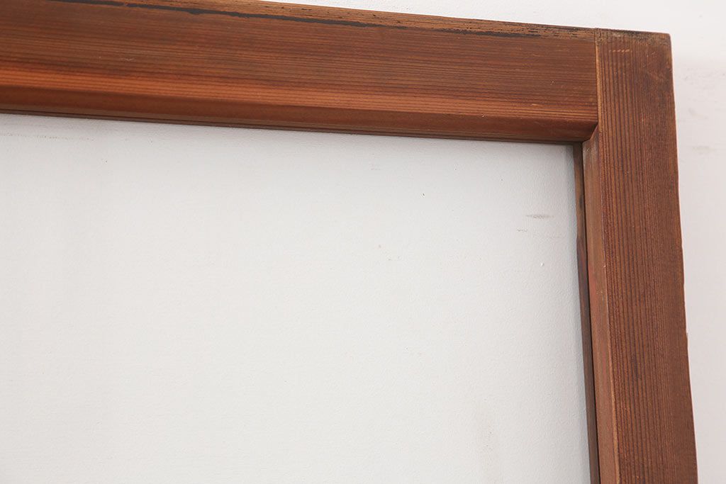 レトロ建具　昭和初期　幅広いテイストとマッチするシンプルなガラス戸4枚セット(引き戸、建具)(R-044787)