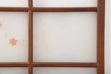 レトロ建具　昭和初期　幅広いテイストとマッチするシンプルなガラス戸4枚セット(引き戸、建具)(R-044787)