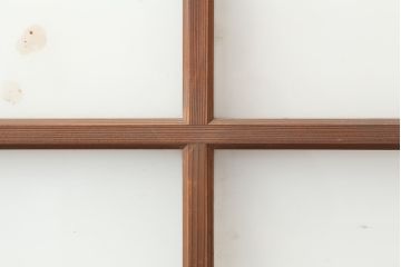 レトロ建具　昭和初期　幅広いテイストとマッチするシンプルなガラス戸4枚セット(引き戸、建具)(R-044787)