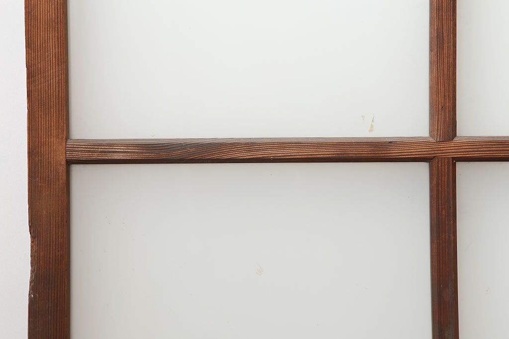 レトロ建具　昭和初期　幅広いテイストとマッチするシンプルなガラス戸4枚セット(引き戸、建具)(R-044787)