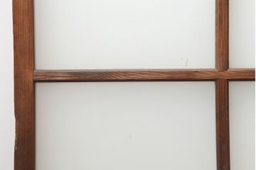 レトロ建具　昭和初期　幅広いテイストとマッチするシンプルなガラス戸4枚セット(引き戸、建具)(R-044787)