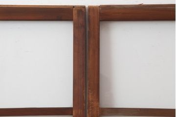 レトロ建具　昭和初期　幅広いテイストとマッチするシンプルなガラス戸4枚セット(引き戸、建具)(R-044787)