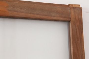 レトロ建具　昭和初期　幅広いテイストとマッチするシンプルなガラス戸4枚セット(引き戸、建具)(R-044787)