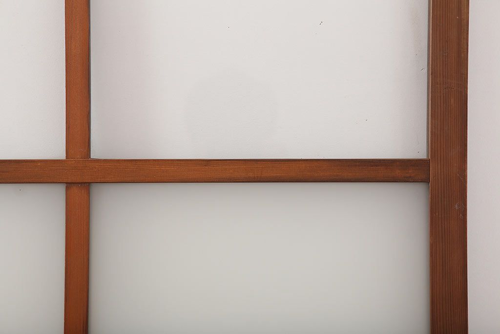 レトロ建具　昭和初期　幅広いテイストとマッチするシンプルなガラス戸4枚セット(引き戸、建具)(R-044787)