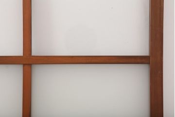 レトロ建具　昭和初期　幅広いテイストとマッチするシンプルなガラス戸4枚セット(引き戸、建具)(R-044787)