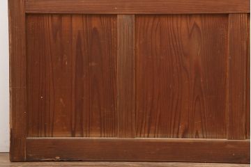 レトロ建具　昭和初期　幅広いテイストとマッチするシンプルなガラス戸4枚セット(引き戸、建具)(R-044787)