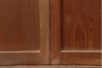 レトロ建具　昭和初期　幅広いテイストとマッチするシンプルなガラス戸4枚セット(引き戸、建具)(R-044787)