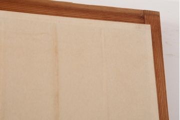 ビンテージ建具　昭和中期　レトロガラス入り　和レトロな空間づくりにおすすめな障子戸4枚セット(引き戸、建具)(R-044788)