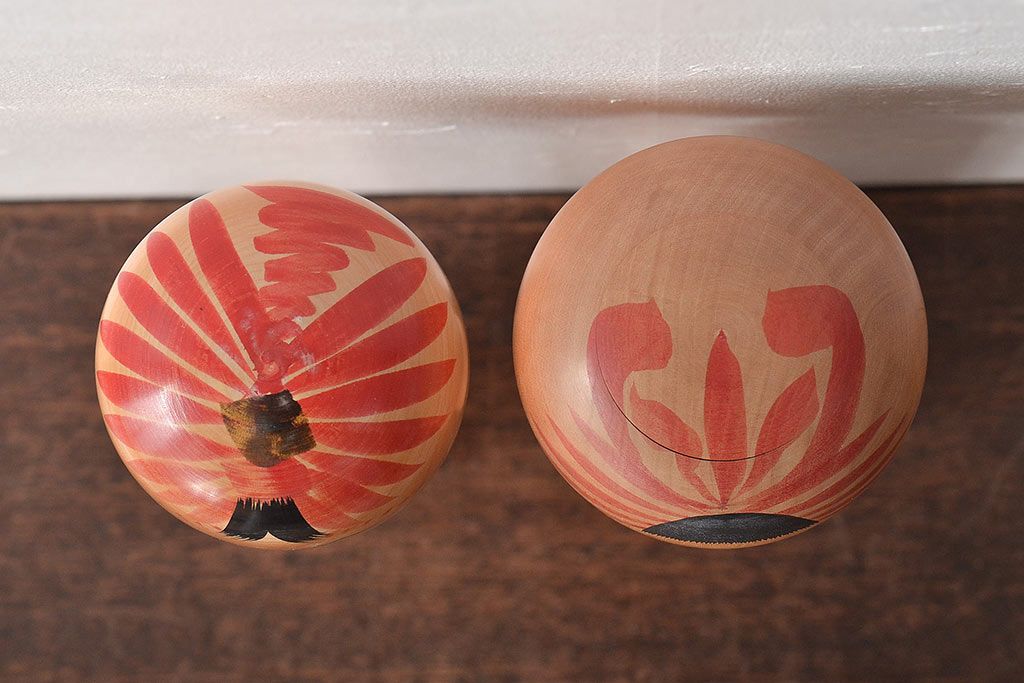 古い　伝統こけし5本(又三郎、春男、久一、庫治、郷土玩具)(R-044790)