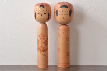 古い　伝統こけし5本(又三郎、春男、久一、庫治、郷土玩具)(R-044790)