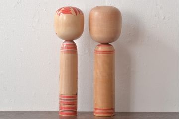 古い　伝統こけし5本(又三郎、春男、久一、庫治、郷土玩具)(R-044790)