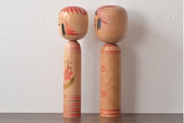 古い　伝統こけし5本(又三郎、春男、久一、庫治、郷土玩具)(R-044790)