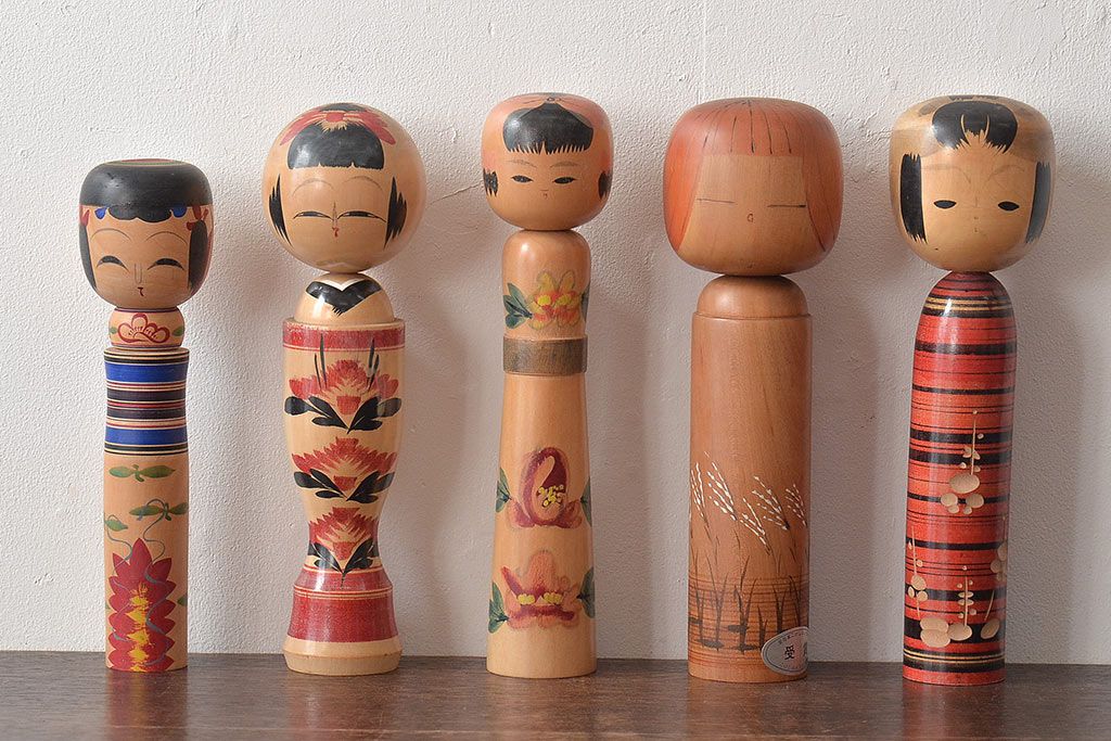 公式】アンティーク家具ラフジュ工房商品詳細ページ古い 伝統こけし8本