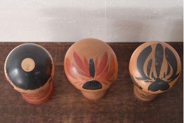 古い　伝統こけし8本(会津、花巻、郷土玩具)(R-044791)