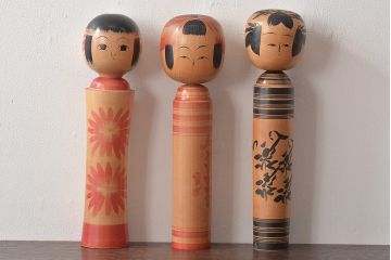古い　伝統こけし8本(会津、花巻、郷土玩具)(R-044791)