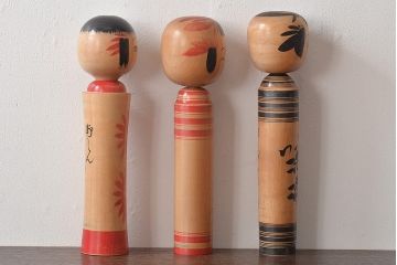 古い　伝統こけし8本(会津、花巻、郷土玩具)(R-044791)