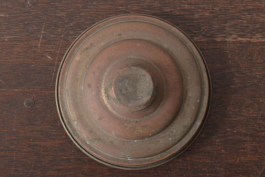 アンティーク雑貨　エンボス入り　たばこ瓶(ガラス瓶、ガラスビン、タバコ瓶) (R-044796)