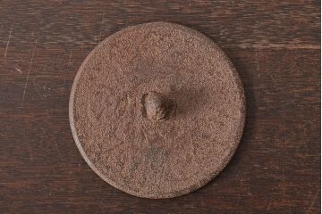 大正〜昭和初期　南部　三岩堂　銀口　鉄瓶(丸に違い鷹の羽紋)(R-044797)