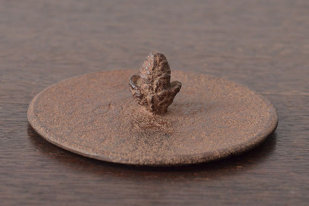 大正〜昭和初期　南部　三岩堂　銀口　鉄瓶(丸に違い鷹の羽紋)(R-044797)