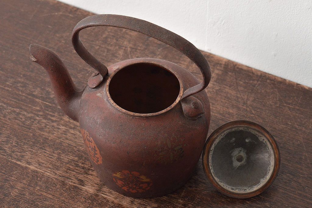 イギリス　Kenrick&Sons　鉄製ポット(ケトル、鉄瓶)(R-044798)