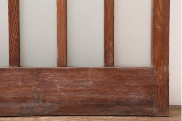 アンティーク建具　昭和中期　すりガラス入り　レトロな空間演出におすすめの格子入りガラス戸2枚セット(引き戸、建具)(R-044806)