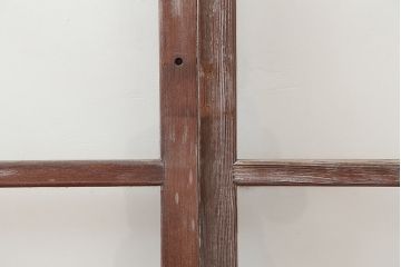 レトロ建具　昭和中期　シンプルなデザインのガラス戸4枚セット(引き戸)(R-044807)