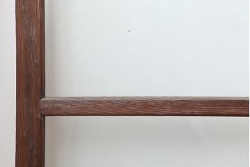 レトロ建具　昭和中期　シンプルなデザインのガラス戸4枚セット(引き戸)(R-044807)