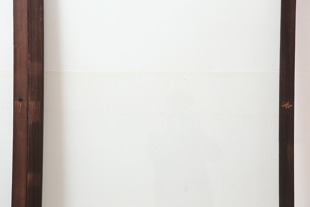 アンティーク建具　和製アンティーク　大判のゆらゆらガラスが魅力のガラス戸2枚セット(引き戸)(R-044808)