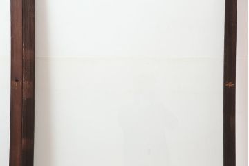 アンティーク建具　和製アンティーク　大判のゆらゆらガラスが魅力のガラス戸2枚セット(引き戸)(R-044808)