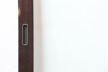 アンティーク建具　和製アンティーク　大判のゆらゆらガラスが魅力のガラス戸2枚セット(引き戸)(R-044808)