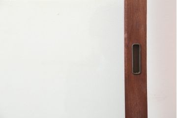 アンティーク建具　和製アンティーク　大判のゆらゆらガラスが魅力のガラス戸2枚セット(引き戸)(R-044808)